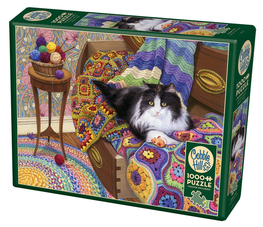 Comfy Cat – 1000 Piece Jigsaw Puzzle (Cobble Hill)