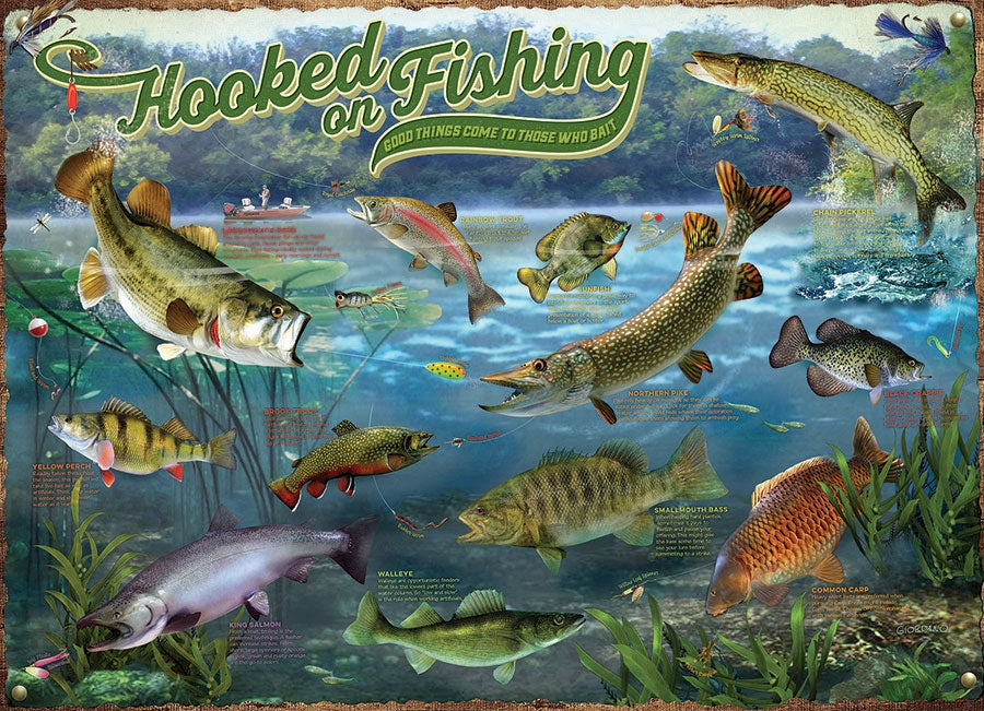 Hooked on Fishing – 1000 Piece Jigsaw Puzzle (Cobble Hill)