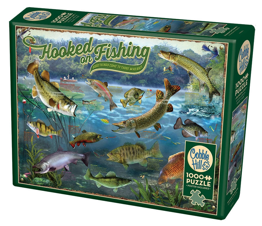 Hooked on Fishing – 1000 Piece Jigsaw Puzzle (Cobble Hill)