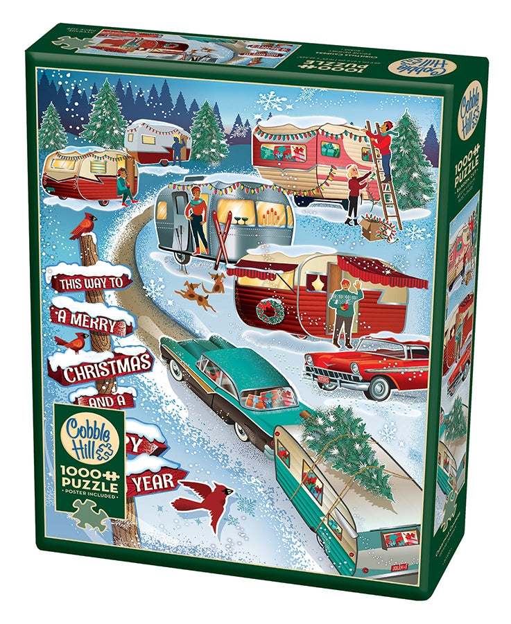 Christmas Campers – 1000 Piece Jigsaw Puzzle (Cobble Hill)