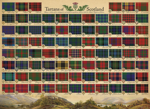 Tartans of Scotland – 1000 Piece Jigsaw Puzzle (Cobble Hill)