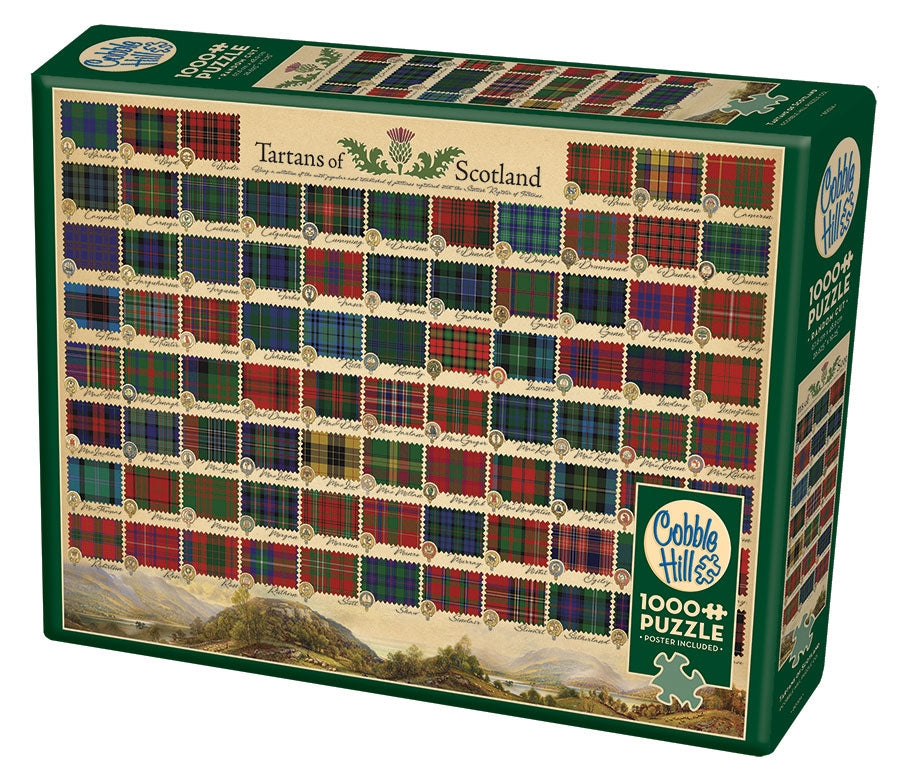 Tartans of Scotland – 1000 Piece Jigsaw Puzzle (Cobble Hill)