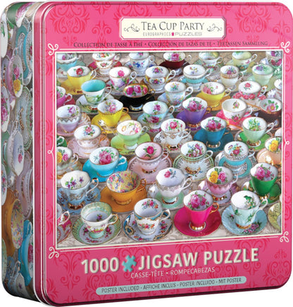 Eurographics - Tin Box - Tea Cup Party - 1000 Piece Jigsaw Puzzle