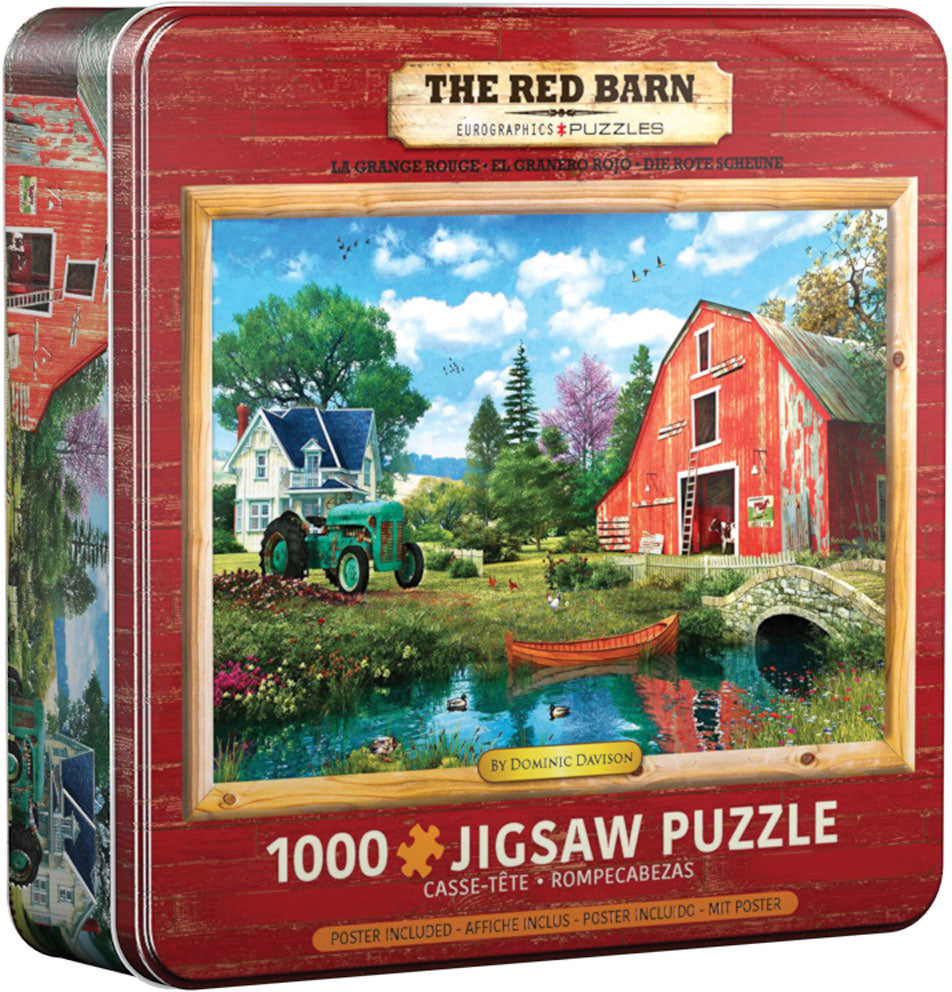 Eurographics - Tin Box - The Red Barn - 1000 Piece Jigsaw Puzzle