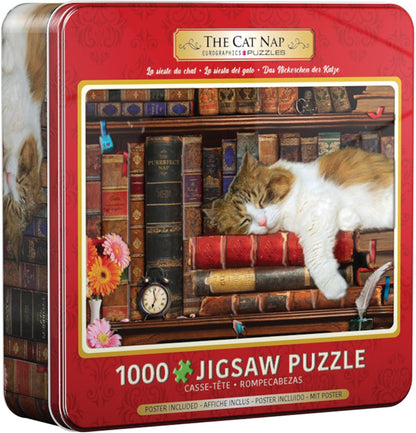 Eurographics - Cat Nap Tin - 1000 Piece Jigsaw Puzzle