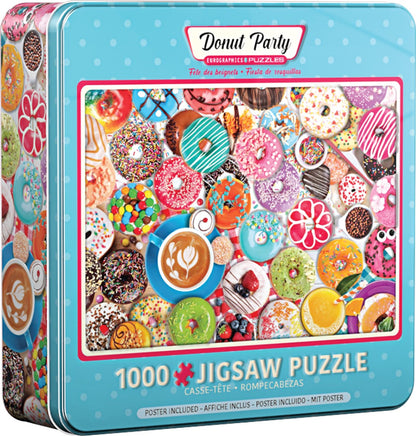 Eurographics - Tin Box - Donut Party  - 1000 Piece Jigsaw Puzzle