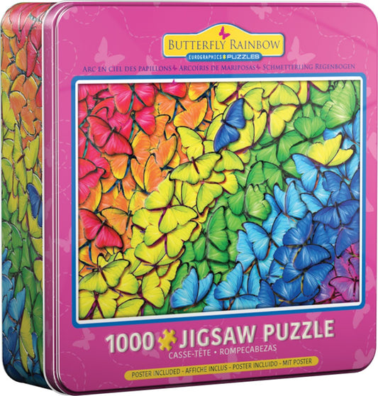 Eurographics - Butterfly Rainbow Tin - 1000 Piece Jigsaw Puzzle