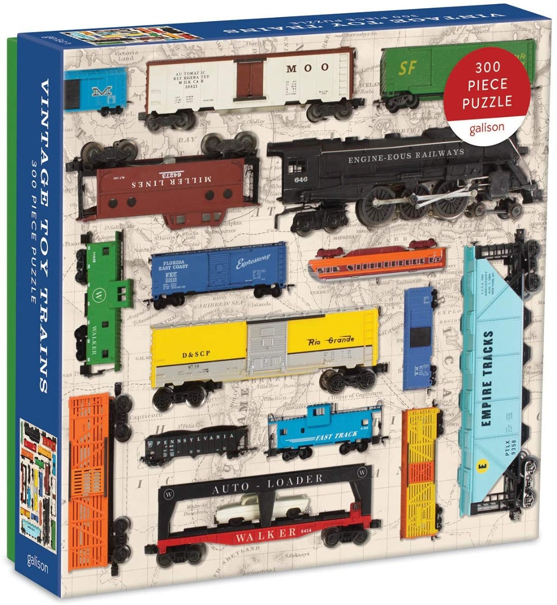 Galison - Vintage Toy Trains - 300 Piece Jigsaw Puzzle