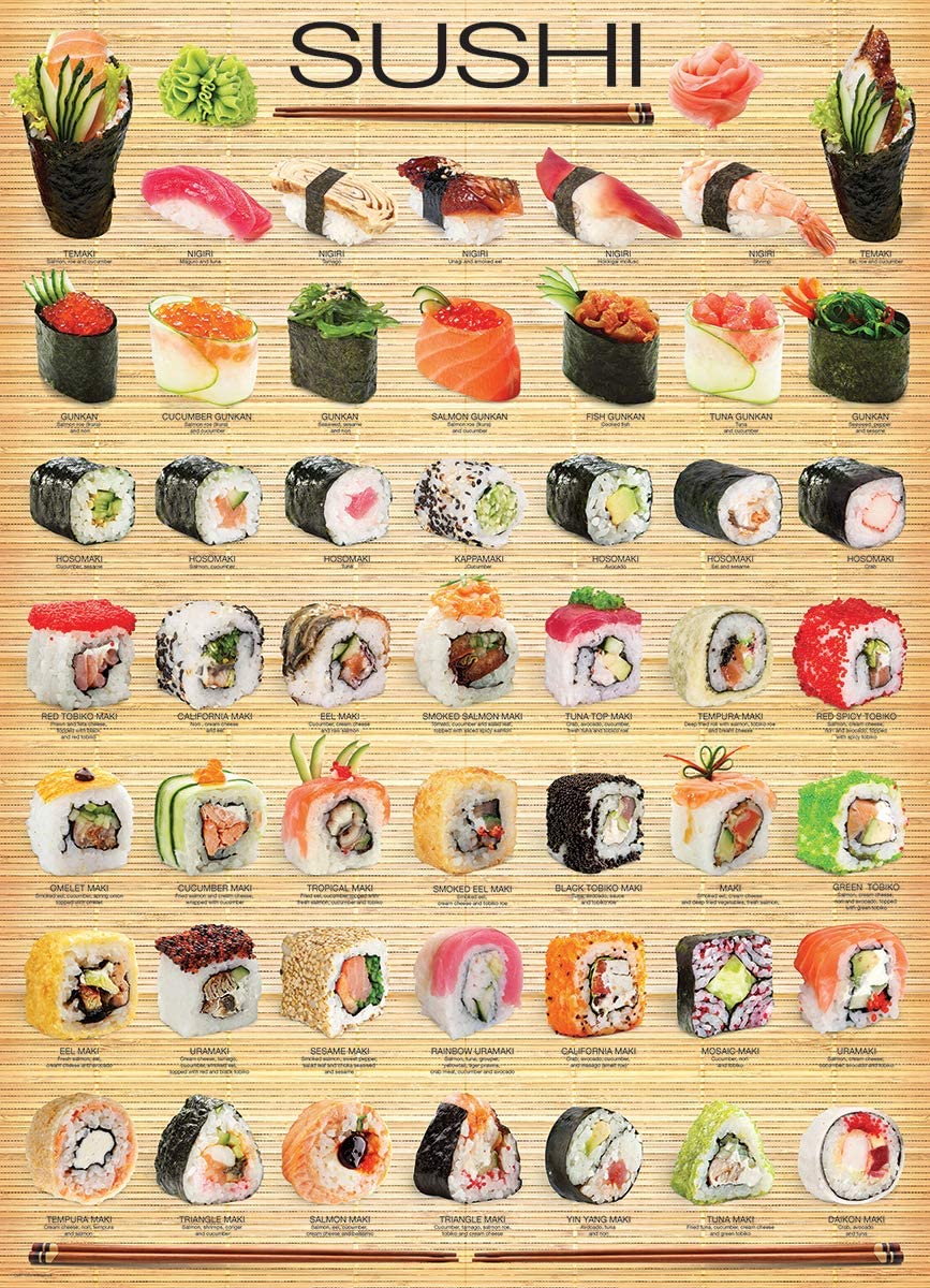 Sushi – 1000 Piece Jigsaw Puzzle (Eurographics)