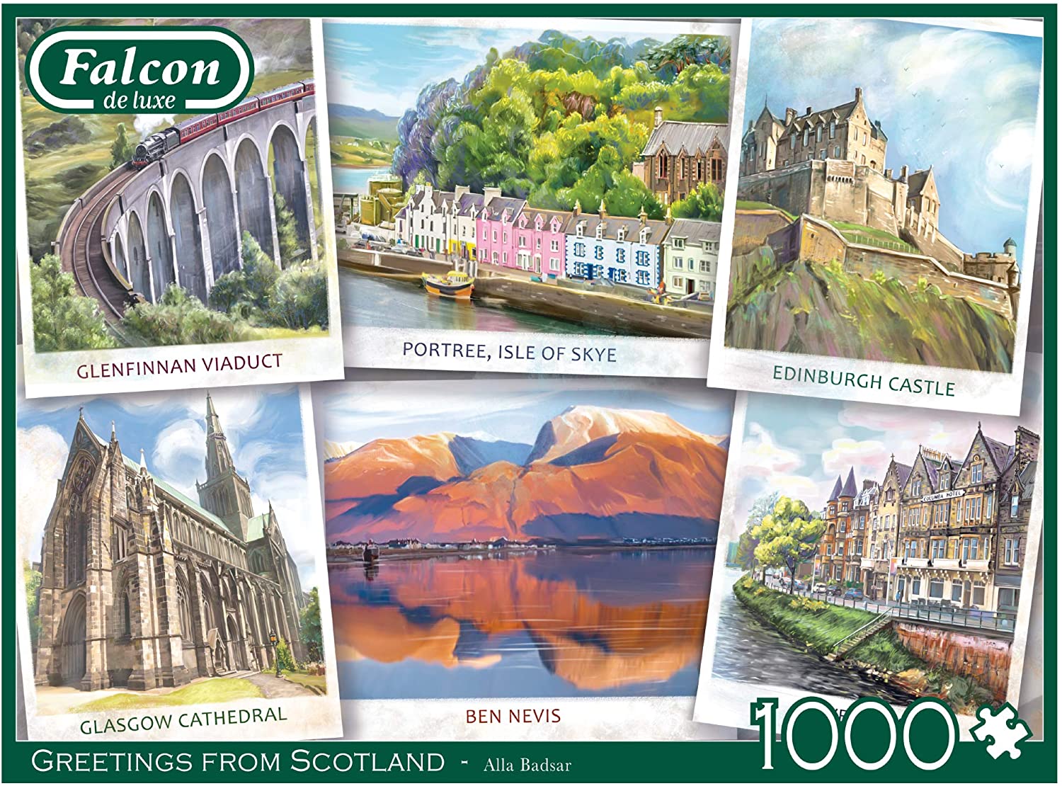 Greetings From Scotland – 1000 Piece Jigsaw Puzzle (Falcon De Luxe)