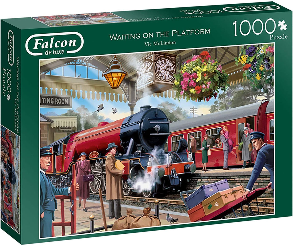 Waiting On The Platform – 1000 Piece Jigsaw Puzzle (Falcon De Luxe)