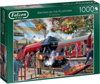 Waiting On The Platform – 1000 Piece Jigsaw Puzzle (Falcon De Luxe)