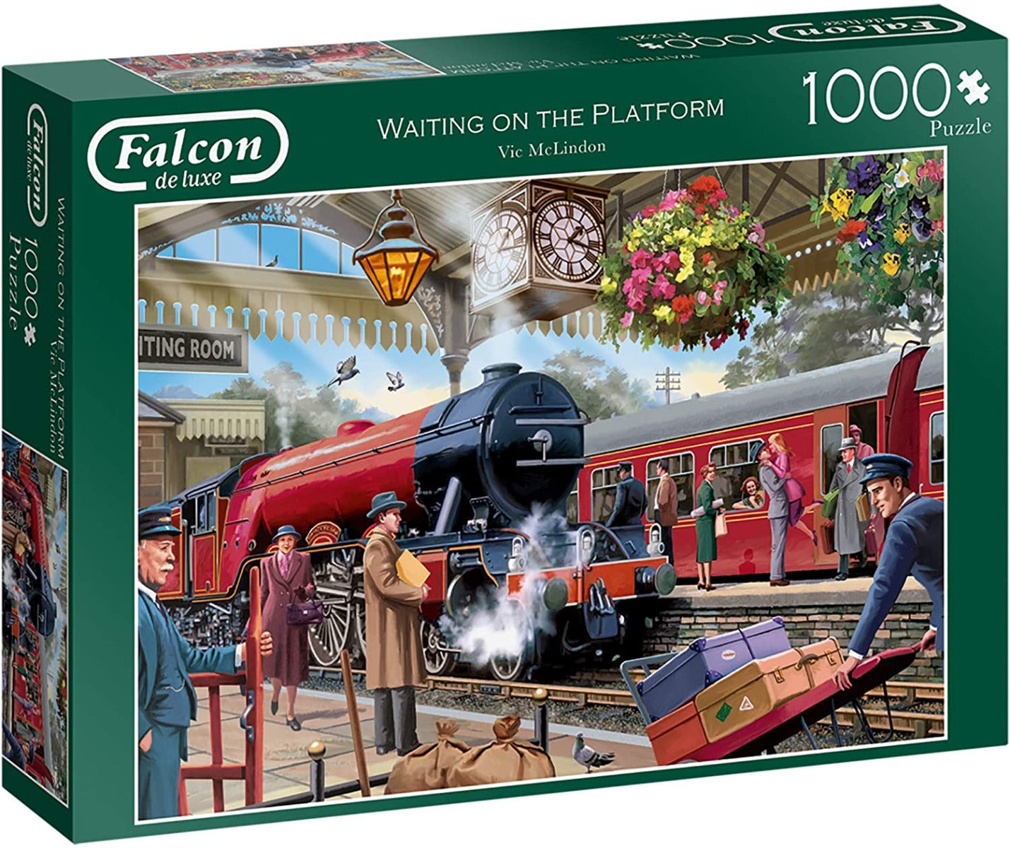Waiting On The Platform – 1000 Piece Jigsaw Puzzle (Falcon De Luxe)