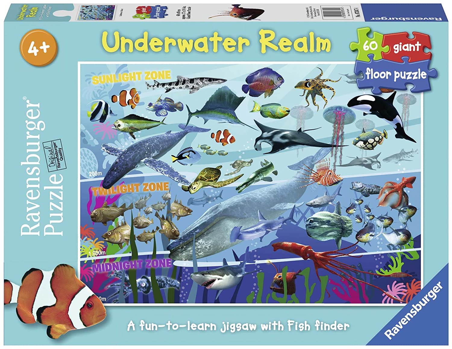 Underwater Realm Giant Floor Puzzle – 60 Piece Jigsaw Puzzle (Ravensburger)