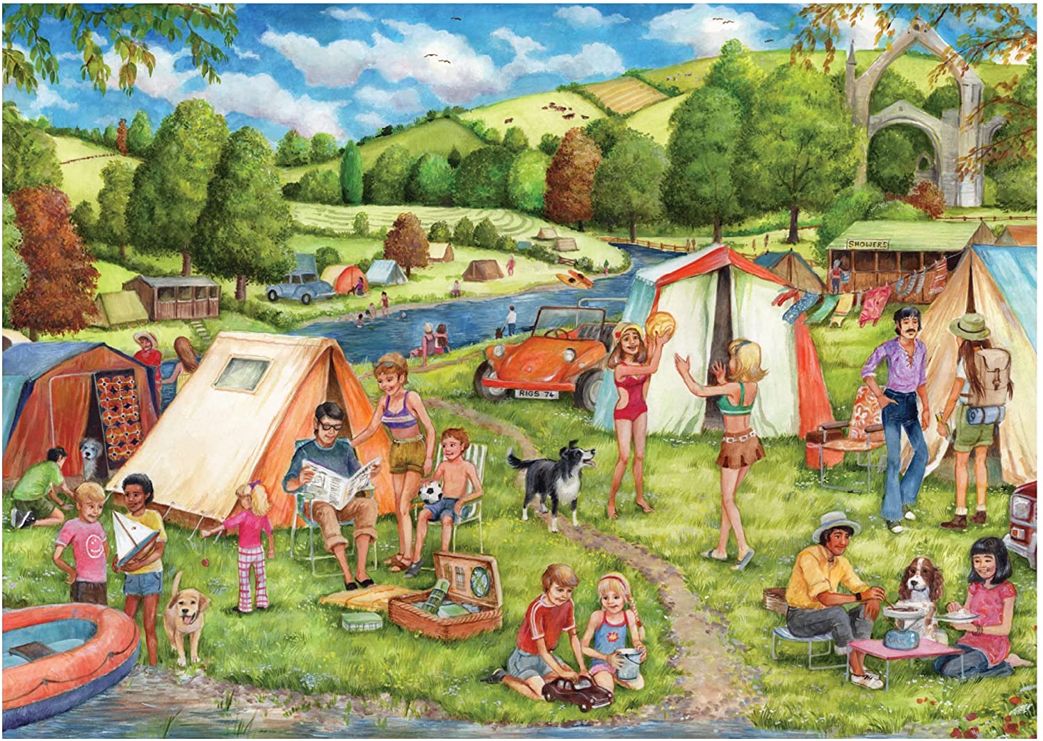 Camping & Caravanning – 2 x 500 Piece Jigsaw Puzzles (Falcon De Luxe)