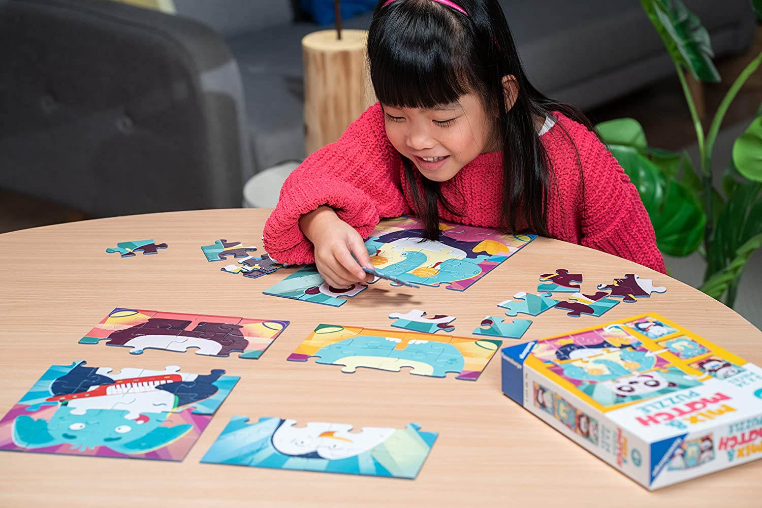 Animals Mix & Match Puzzle – 3 x 24 Piece Jigsaw Puzzle (Ravensburger)