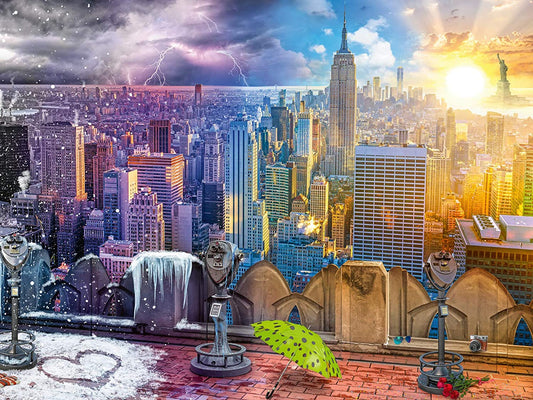 Ravensburger - New York Summer And Winter - 1500 Piece Jigsaw Puzzle