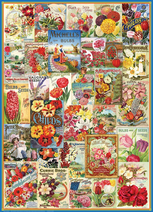 Eurographics - Flowers Seed Catalogue Collection - 1000 Piece Jigsaw Puzzle