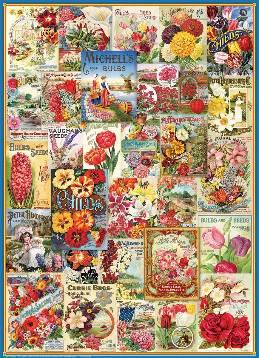 Flowers Seed Catalogue Collection – 1000 Piece Jigsaw Puzzle (Eurographics)