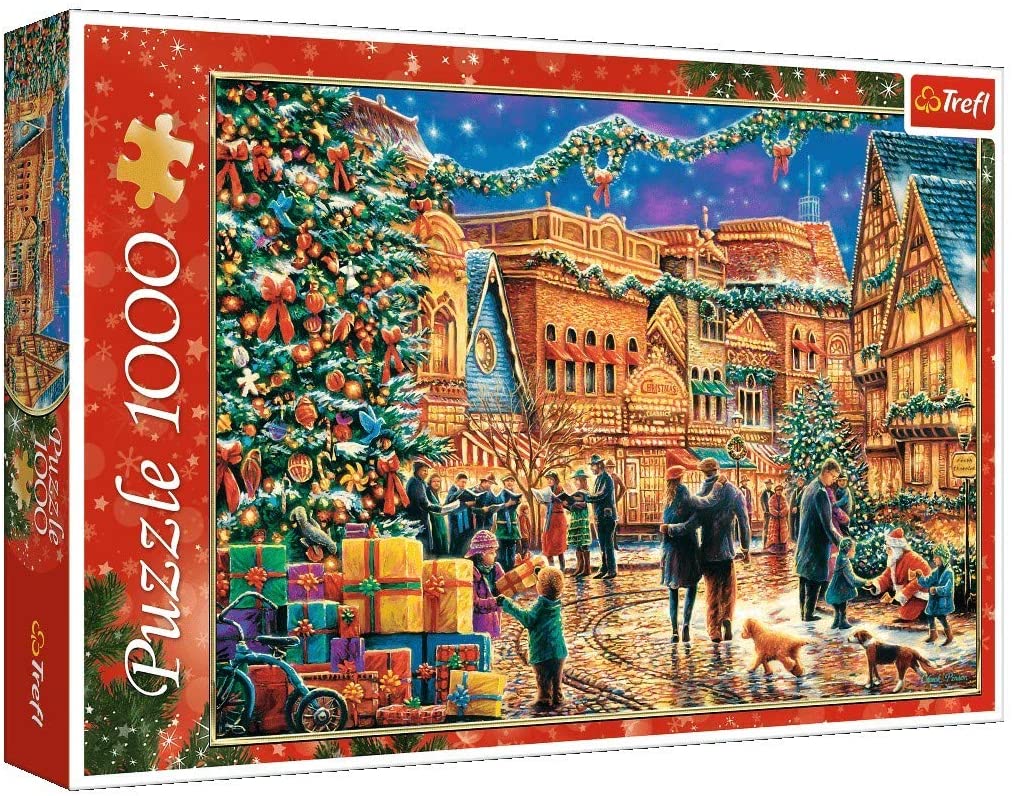 Trefl Christmas Market 1000 piece jigsaw puzzle - Completed Puzzle