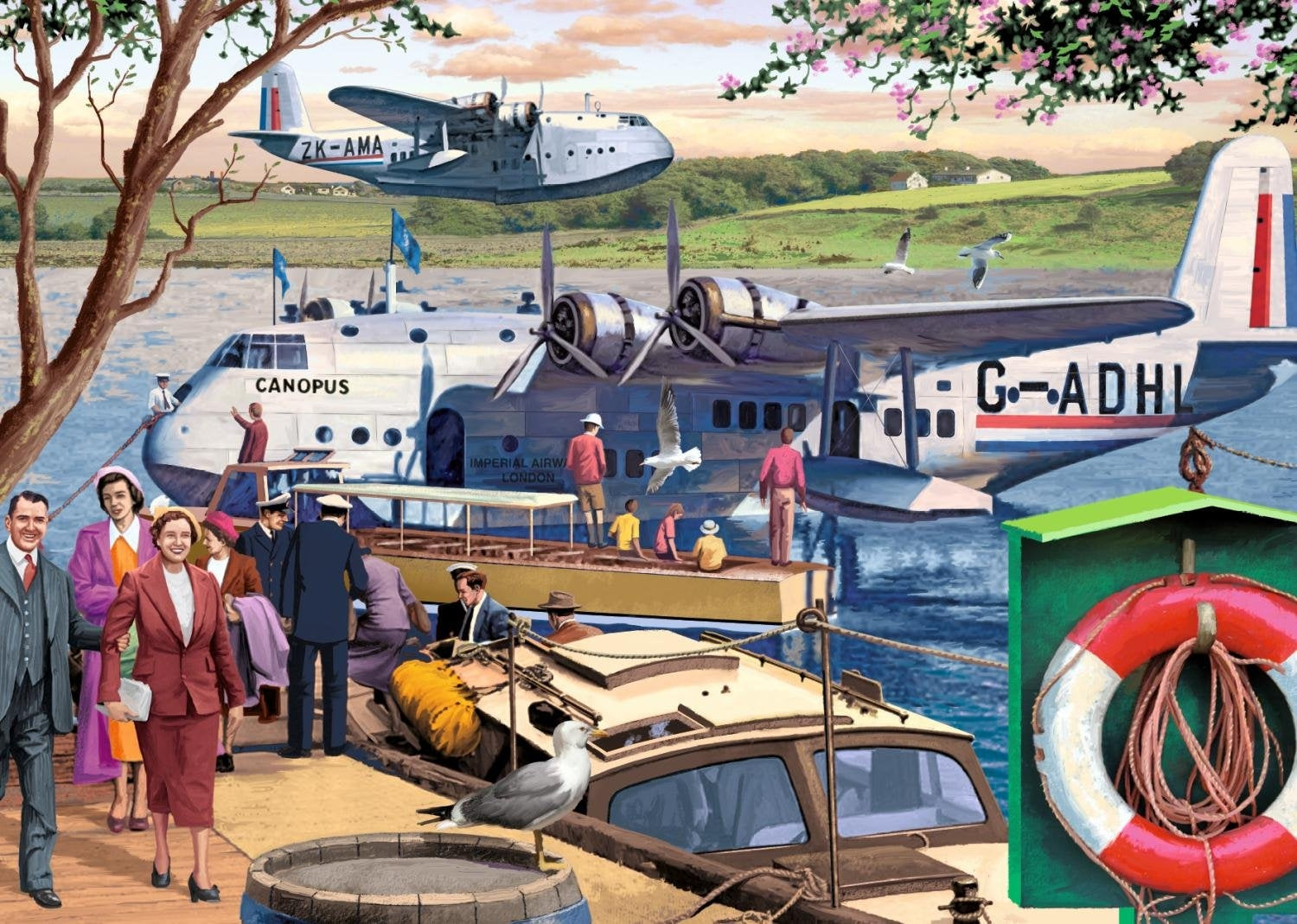 Empire Flying Boats – 1000 Piece Jigsaw Puzzle (Falcon De Luxe)