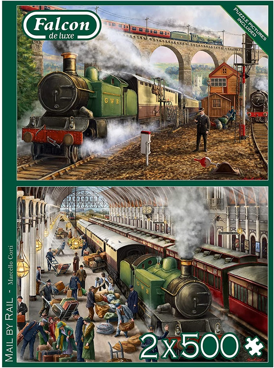 Falcon De Luxe - Mail by Rail  -  2 x 500 Piece Jigsaw Puzzle