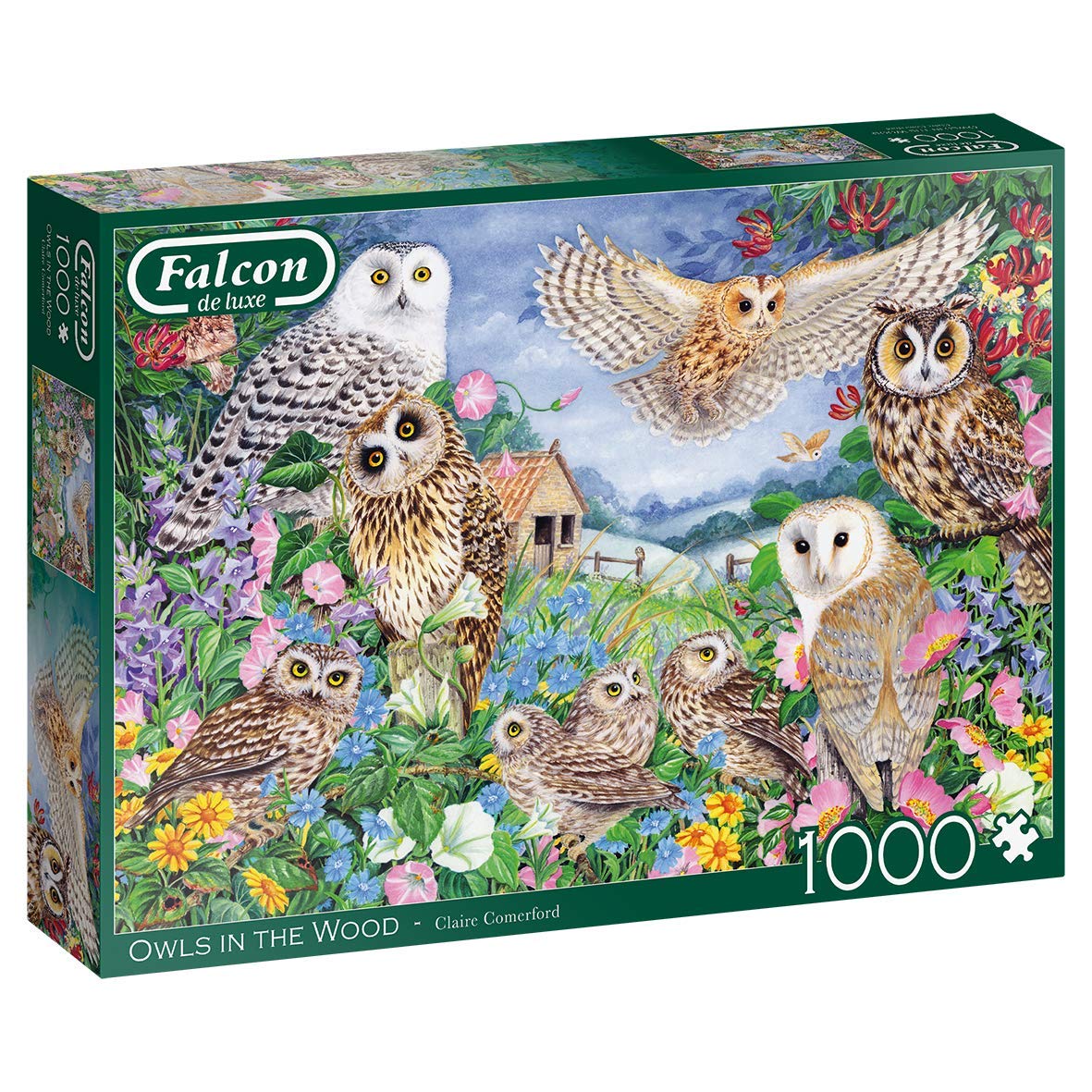 Falcon De Luxe - Owls In The Wood - 1000 Piece Jigsaw Puzzle