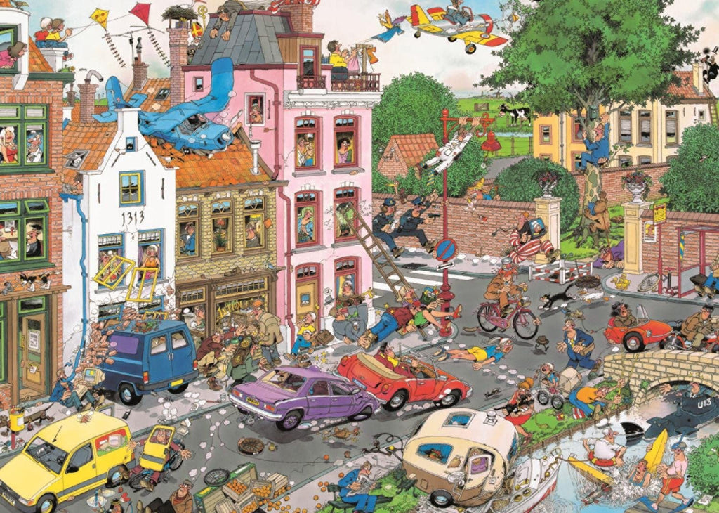 Friday The 13th by Jan Van Haasteren – 1000 Piece Jigsaw Puzzle (Jan Van Haasteren)