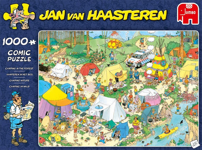 Jan Van Haasteren - Camping In The Forest - 1000 Piece Jigsaw Puzzle