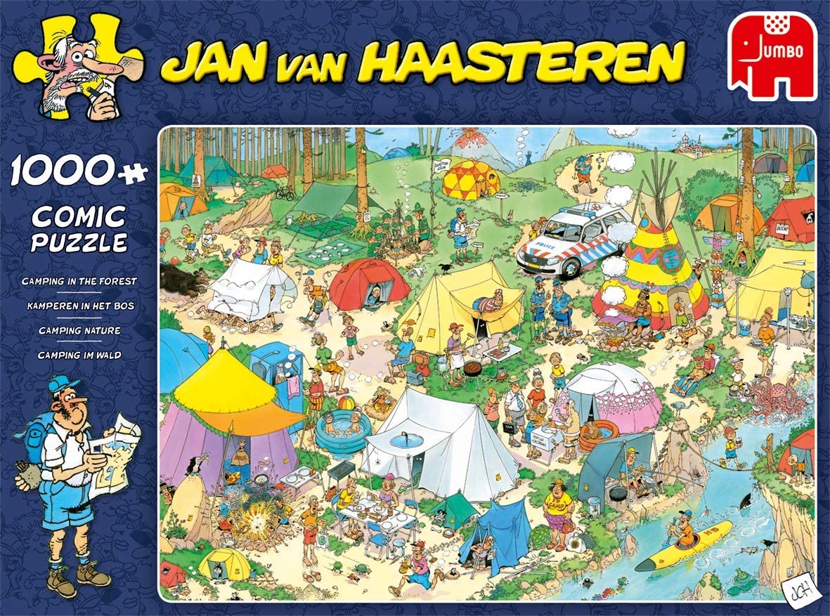 Camping In The Forest by Jan Van Haasteren – 1000 Piece Jigsaw Puzzle (Jan Van Haasteren)