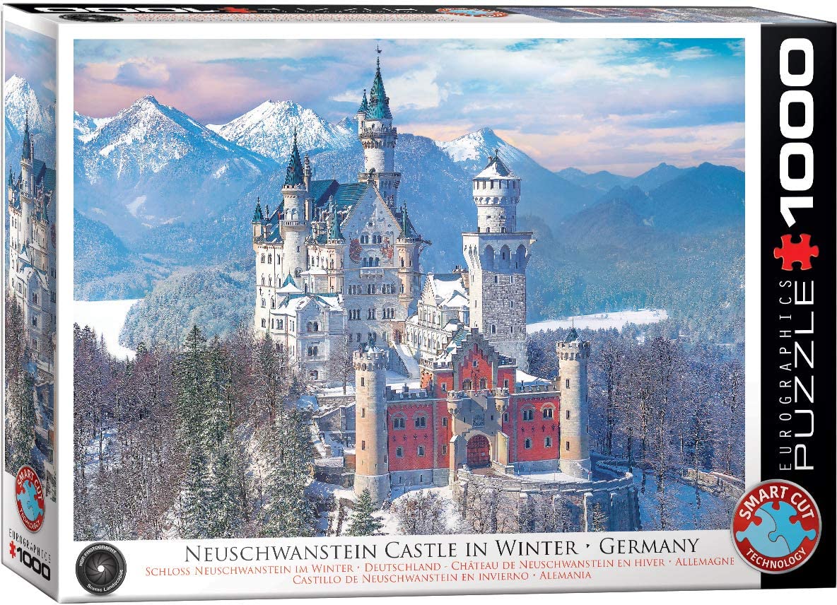 Neuschwanstein Castle in Winter – 1000 Piece Jigsaw Puzzle (Eurographics)
