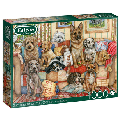 Falcon De Luxe - Gathering On The Couch - 1000 Piece Jigsaw Puzzle