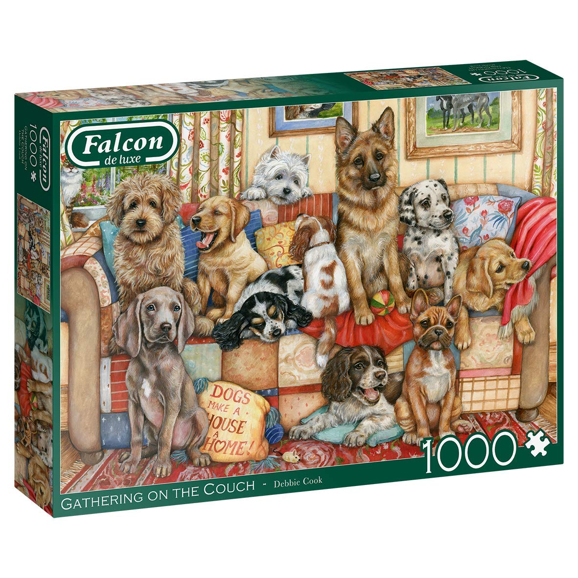 Gathering On The Couch – 1000 Piece Jigsaw Puzzle (Falcon De Luxe)