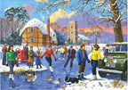 Skating By The Church by Kevin Walsh – 1000 Piece Jigsaw Puzzle (Kidicraft)
