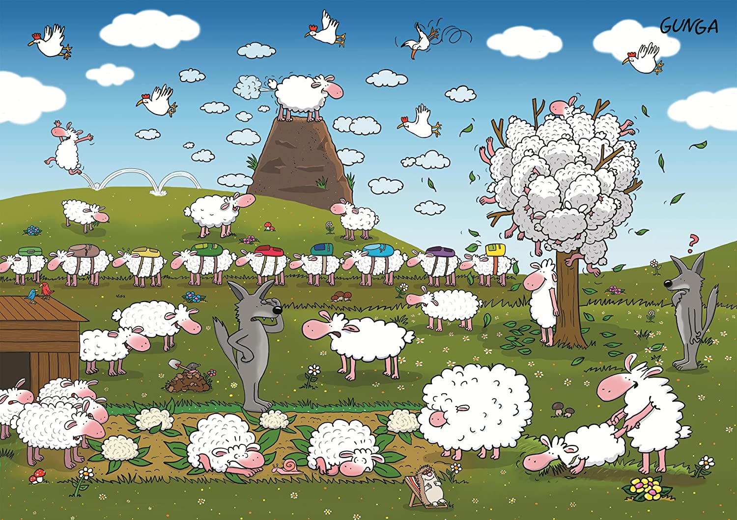 Sheep on Paradise – 1000 Piece Jigsaw Puzzle (Piatnik)