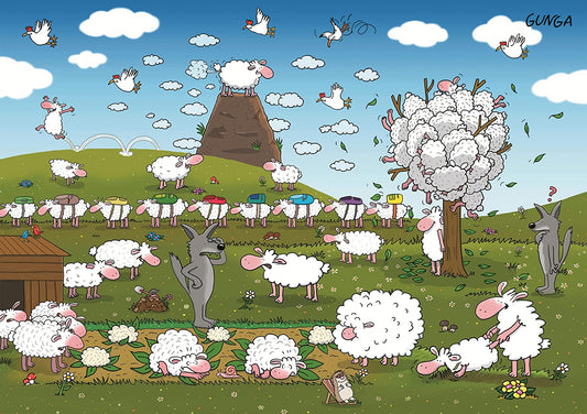 Piatnik - Sheep on Paradise - 1000 Piece Jigsaw Puzzle