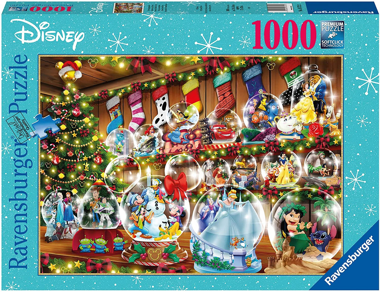 Ravensburger - Disney Christmas Snowglobe Paradise - 1000 Piece Jigsaw Puzzle
