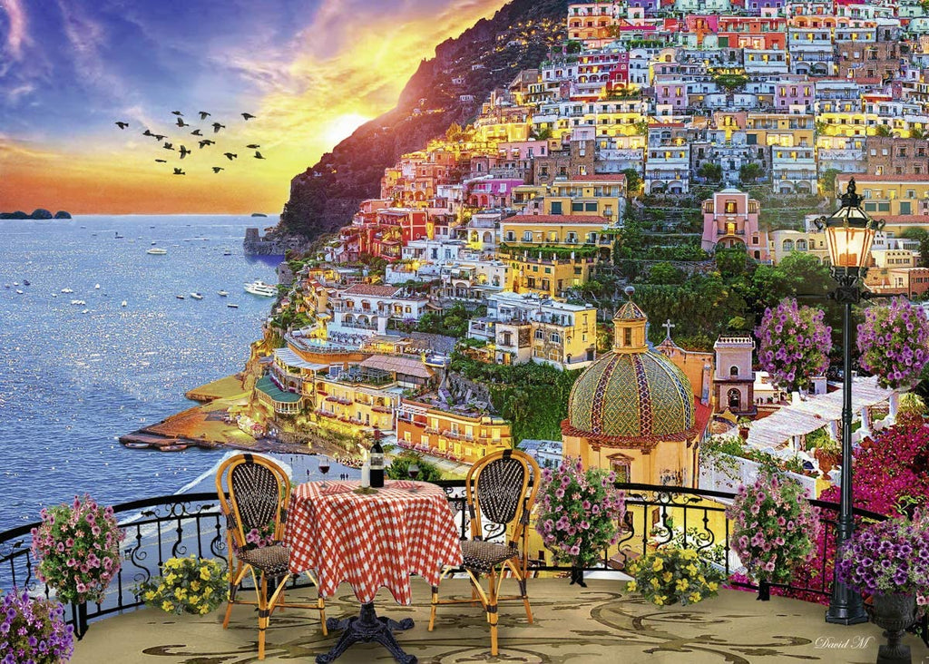 Dinner In Positano, Italy – 1000 Piece Jigsaw Puzzle (Ravensburger)