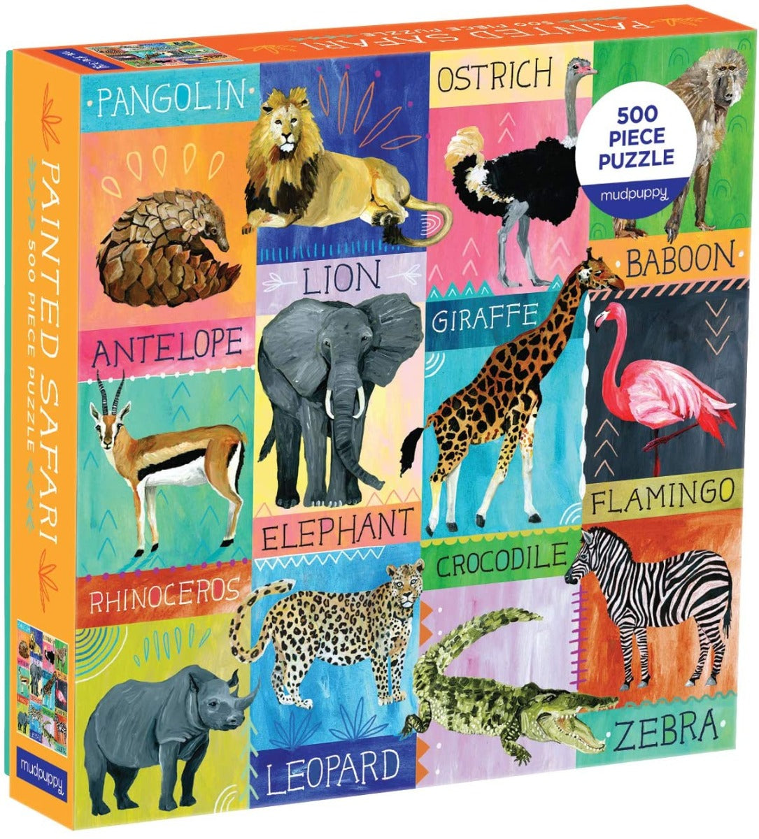 Galison - Painted Safari - 500 Piece Foil Jigsaw Puzzle