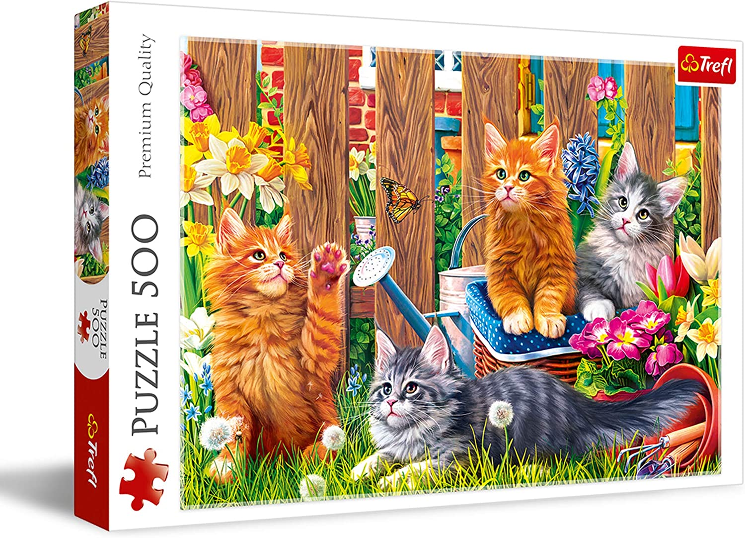 Kittens In The Garden – 500 Piece Jigsaw Puzzle (Trefl)