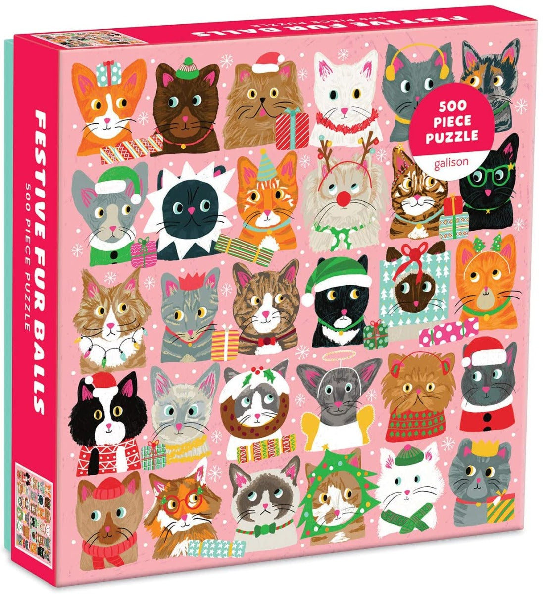 Festive Furballs – 500 Piece Jigsaw Puzzle (Galison)