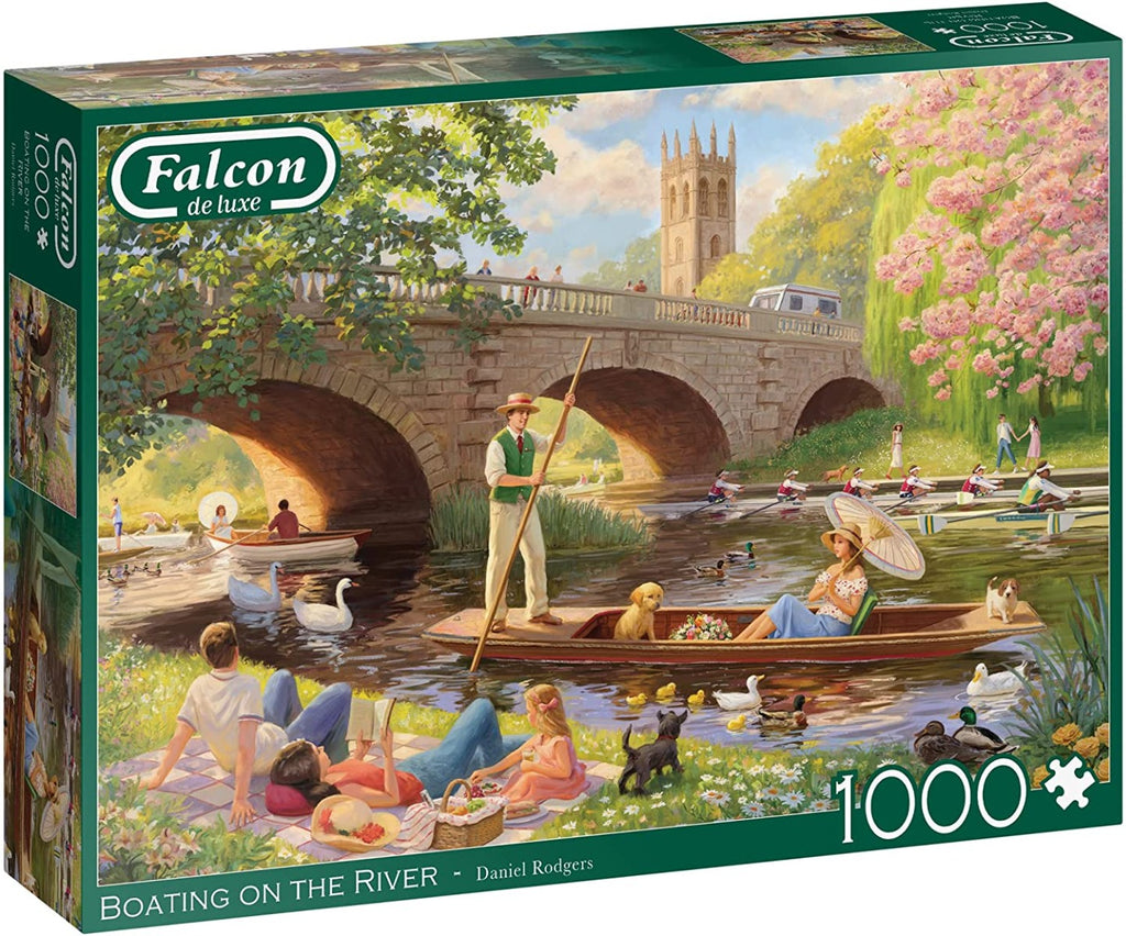 Boating On The River – 1000 Piece Jigsaw Puzzle (Falcon De Luxe)