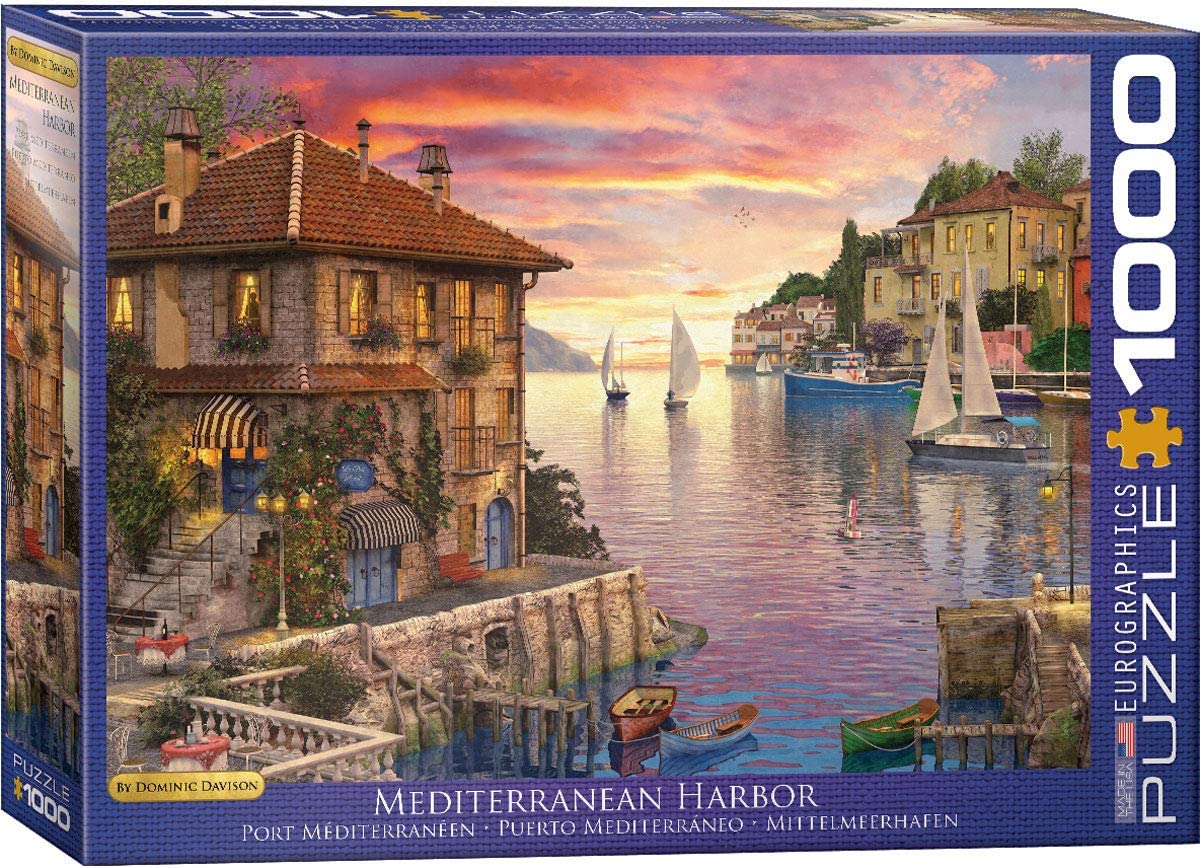 Eurographics - Mediterranean Harbor by Dominic Davison - 1000 piece jigsaw puzzle