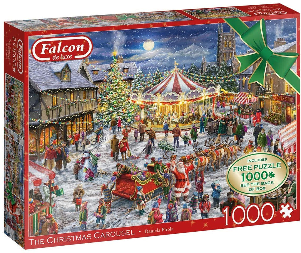 The Christmas Carousel – 2 x 1000 Piece Jigsaw Puzzles (Falcon De Luxe)