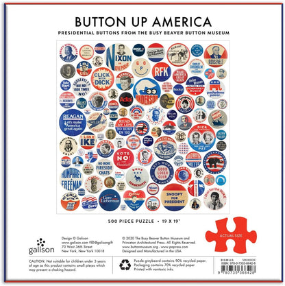 Galison - Button Up America - 500 Piece Jigsaw Puzzle