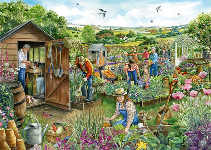 Falcon De Luxe - Down At The Allotment - 1000 Piece Jigsaw Puzzle