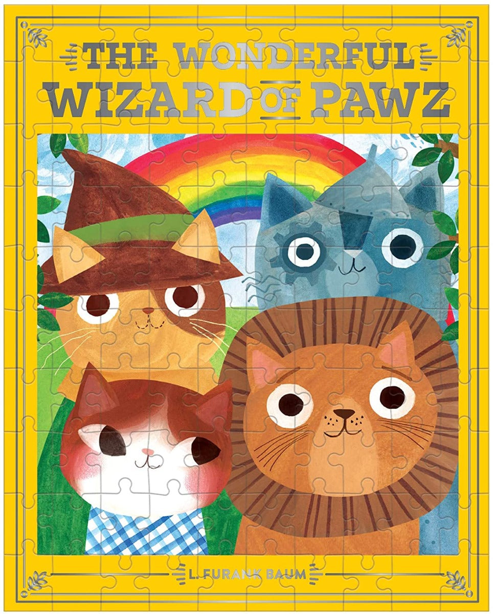 The Wonderful Wizard of Pawz Bookish Cats – 100 Piece Jigsaw Puzzle (Galison)