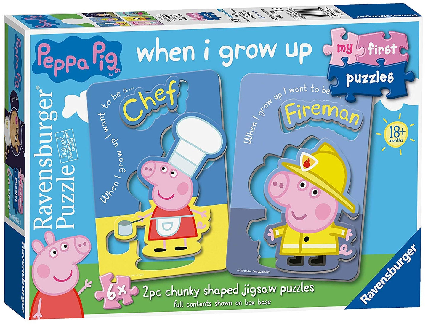 Ravensburger My First Puzzles, Peppa Pig 6x 2pc Jigsaw Puzzles