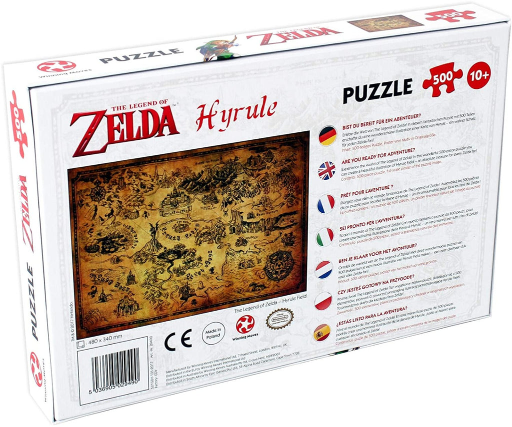Winning Moves Legend Of Zelda Hyrule Field 500 Piece Jigsaw Puzzle