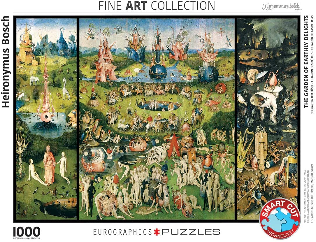 The Garden of Earthly Delights by Heironymus Bosch – 1000 Piece Jigsaw Puzzle (Eurographics)
